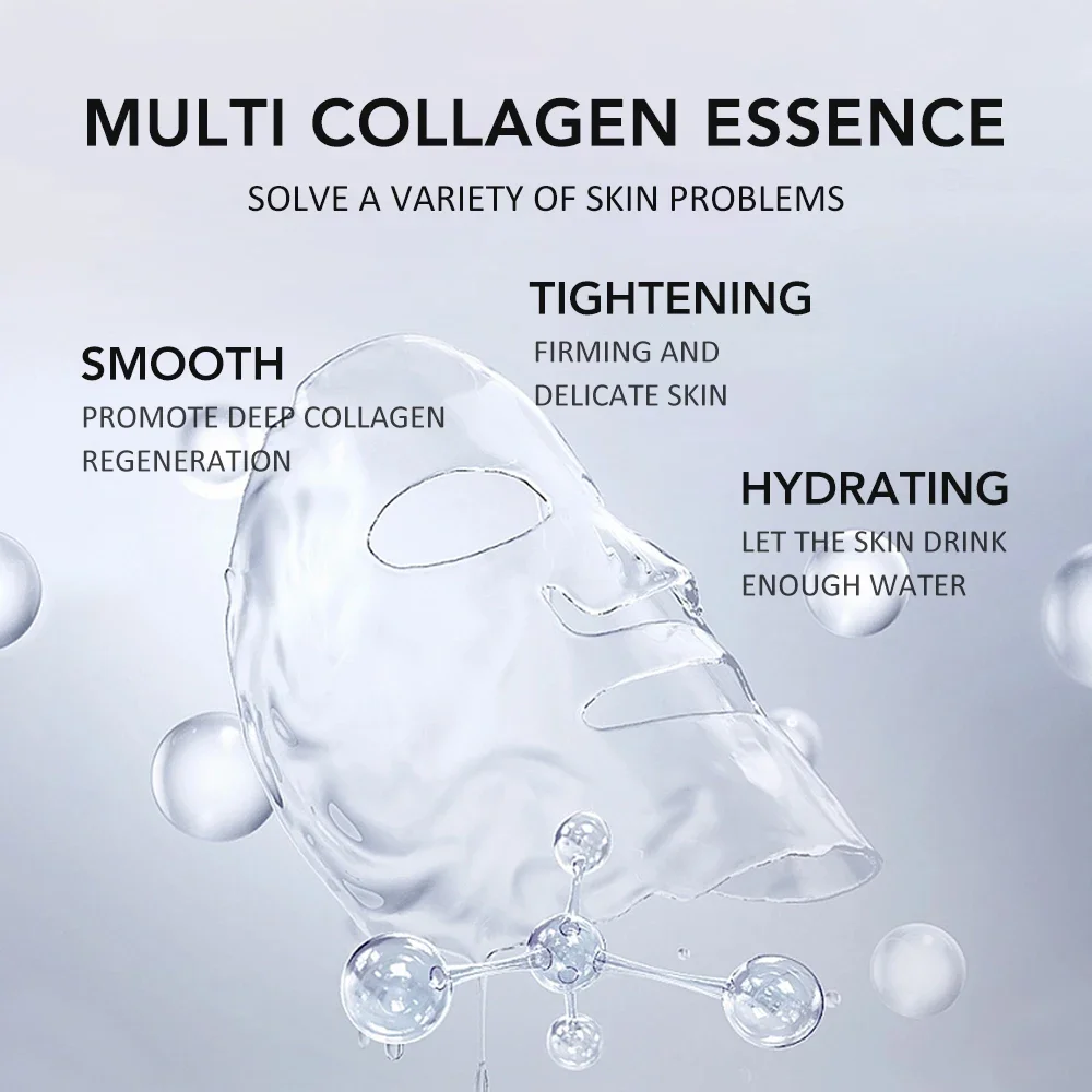 Collagen-Infused Deep Hydration Brightening & Firming Facial Mask Set - 5 Pack Korean Skincare