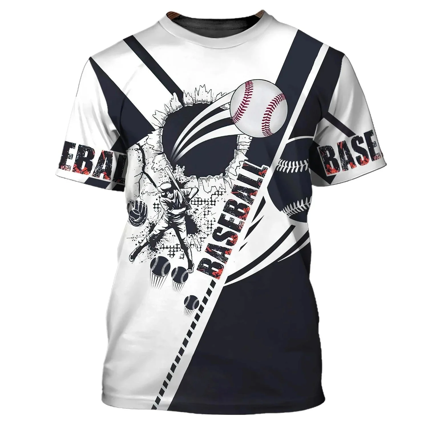 Sommer Mode Herren t-shirt Personalisierte Rote Baseball 3D Gedruckt Unisex T-shirt Für Baseball-Spieler Geschenk Harajuku T-Shirt DW200 – Detail 28