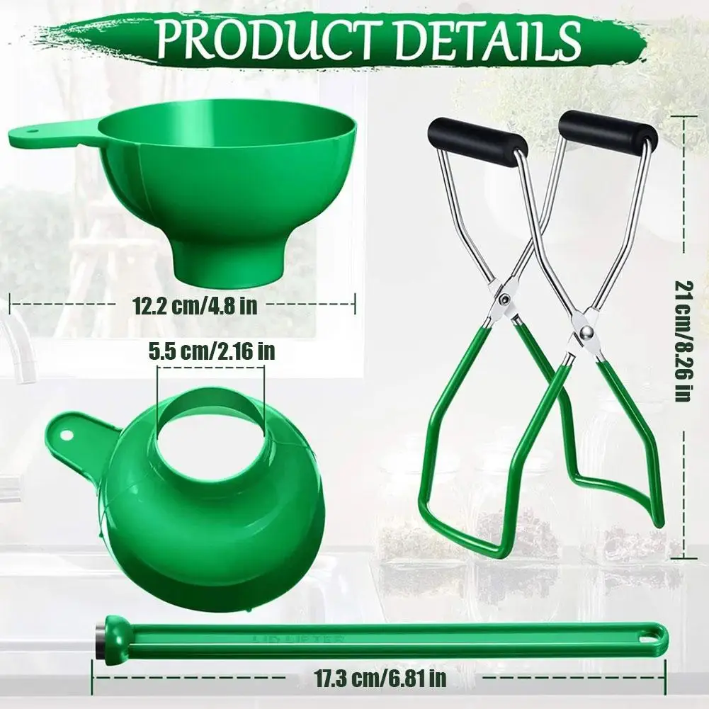 Stainless Steel Canning Jar Lifter with Grip Handle for Kitchen