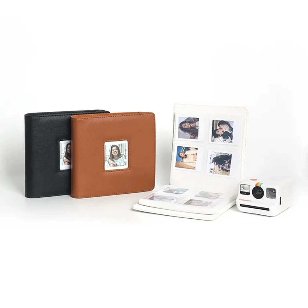 Photo Album 288 Pockets Polaroid go Compact PU Leather 2.6x2.1" (6x7cm) Instant Photo Holder Window Strap photo album