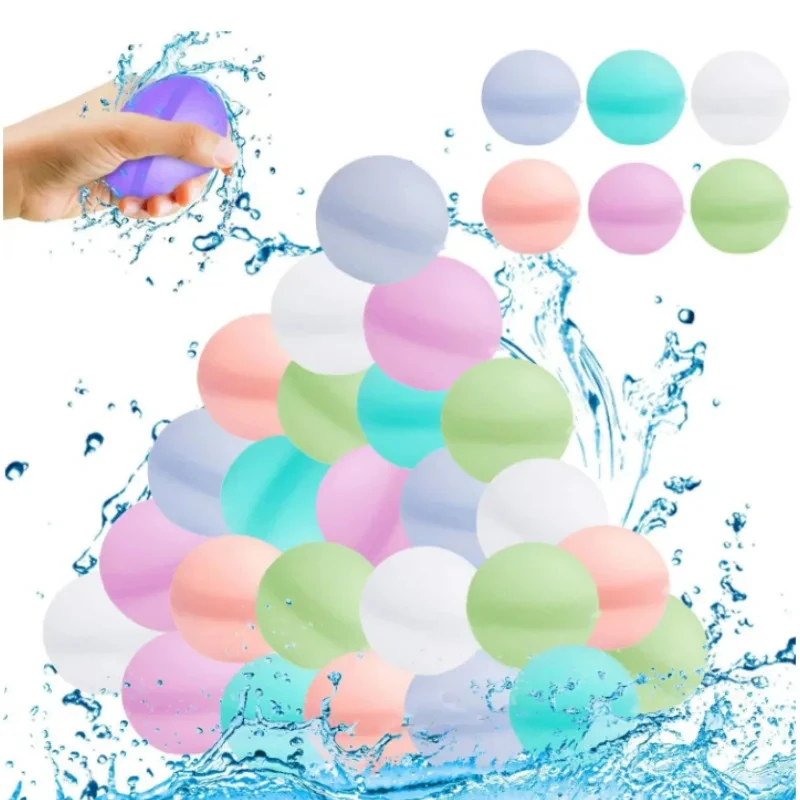Reusable Water Balloons Toys Quick Fill Self Sealing Water Bomb for Summer Games Children's Adults Outdoor Activities Toy Gifts 2