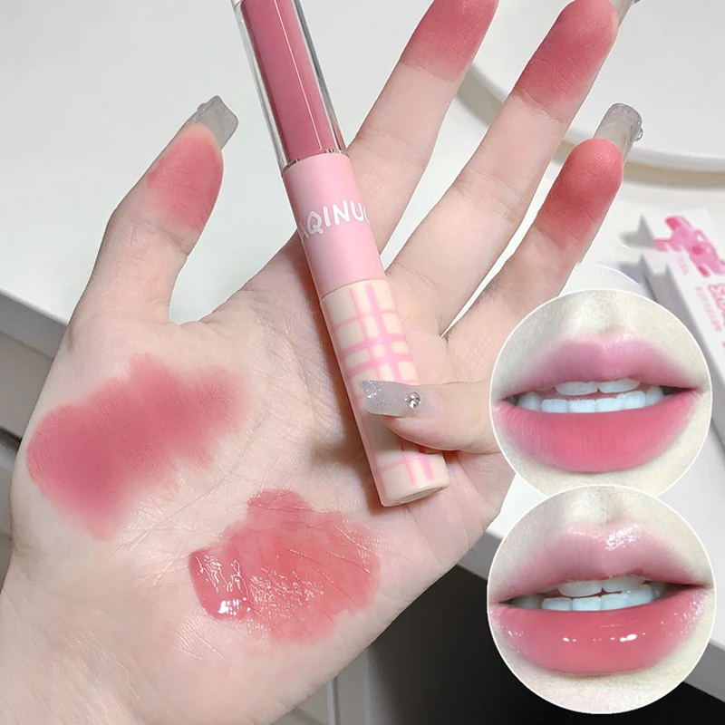 

Double Sided Lip Gloss Lipstick Double Headed Lip Gloss Matte Mirror Lip Gloss Waterproof Long-lasting Lipstick Cosmetics