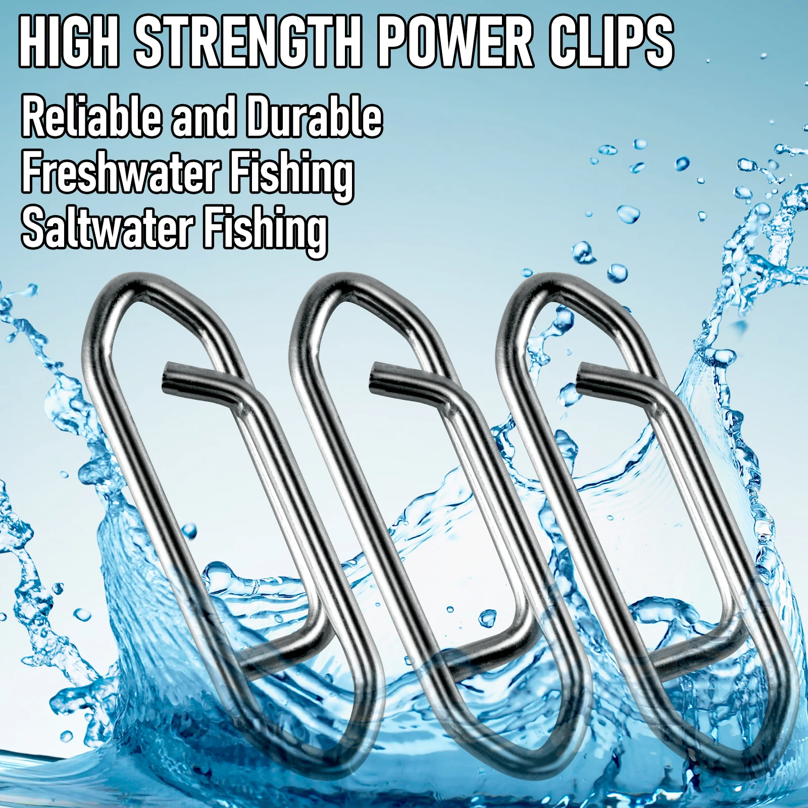 Clips di Pesca, 100Pcs Clip di Velocità in Acciaio Inox, Facile Richiamo, Snap Connettore Pesca, Accessori per la Pesca, for Pescatori, Camping, Outdoor, DIY, Famiglia e Uso Domestico