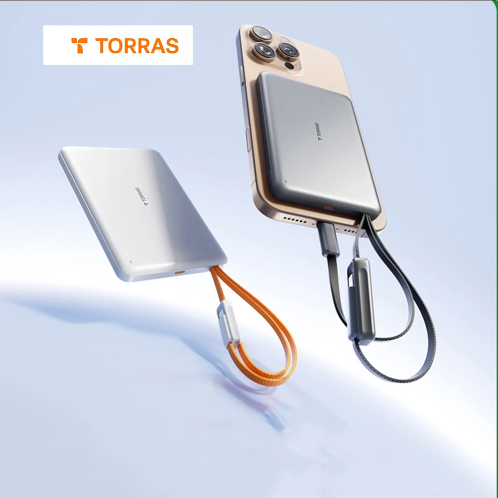 TORRAS Mobile Power, Slim 10000mAh Portable Charger, 22.5W Fast Charging for iPhone 16/15/Samsung S24 Ultra/Android 6