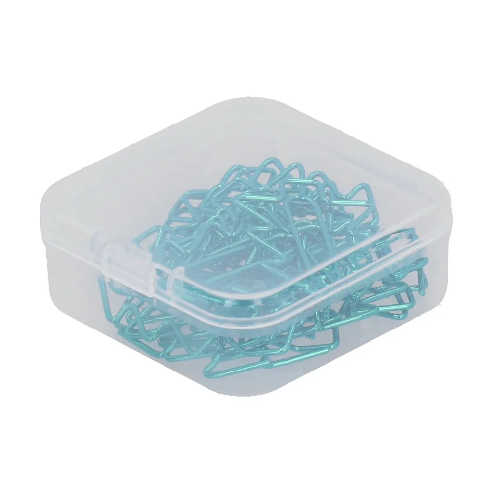 20PCS 나무 모양 미니 종이 클립 전기 도금 금속 32*24mm 철 종이 클립 보관 상자 포함 짙은 녹색 파일 종이 클립