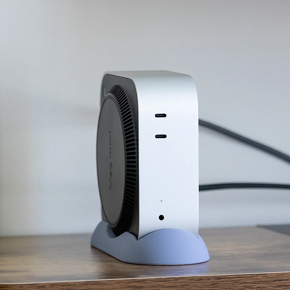 Mac Mini M4 /M4 Pro 2024용 실리콘 수직 스탠드 홀더 방열 브래킷 데스크 크래들 정리대 액세서리