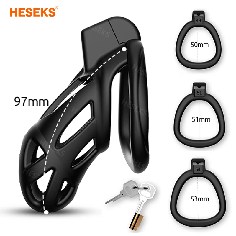 3D Print Male Chastity Cage Set Anti Off Lock Penis Ring Cock Cage Kit Trainer Sex Toys For Men penis chastity cage chastity lock sex toy chastity cage accessory penis cock ring