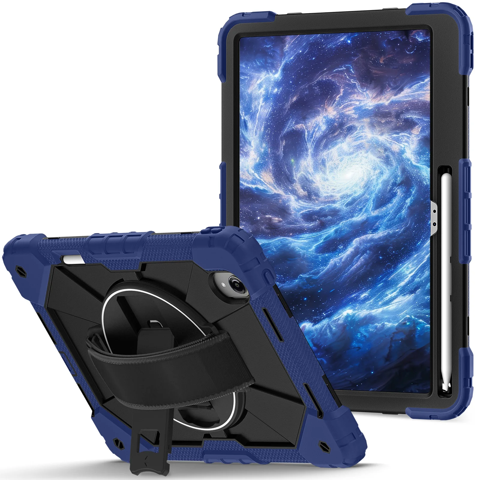 Premium Rotating Stand Case with Pencil Slot, Heavy-Duty Shockproof Thick Cover