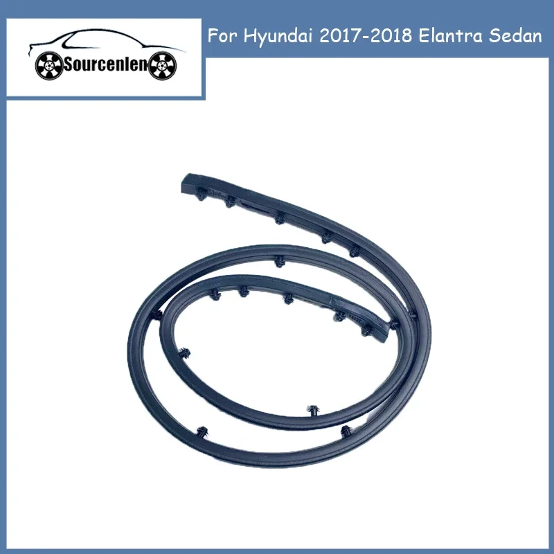

Front Bumper Sight Shield Rubber Seal Strip Trim For Hyundai 2017-2018 Elantra Sedan 86357-F2000