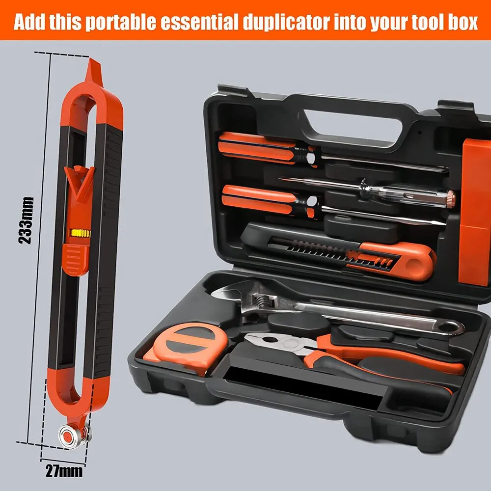 Contour Gauge Profile Scribing Ruler Irregular With Lock Adjustable Locking Precise Woodworking Measuring