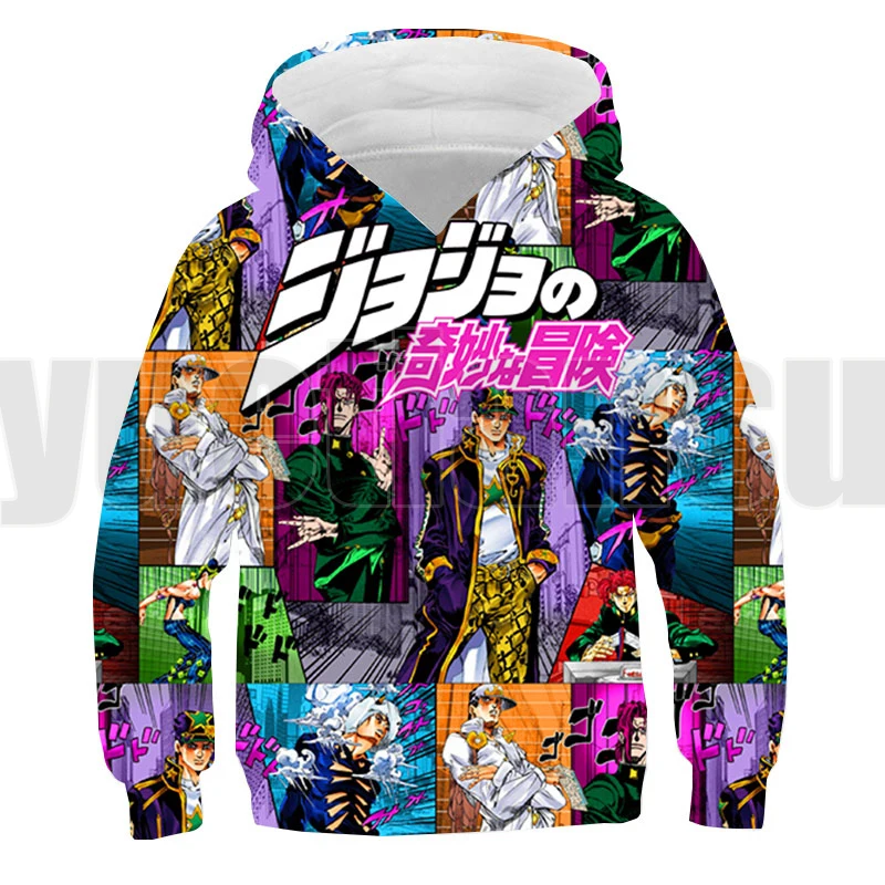 

3D Japanese Anime Killer Queen Jojo Hoodie Teenager Jojo Bizarre Adventure Streetwear Children Oversized Pullover Sweatshirt New