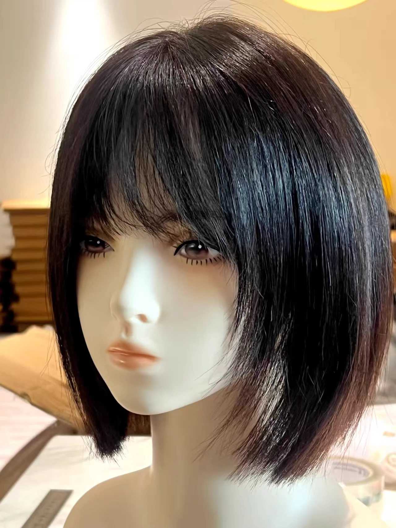 5x5 실크 베이스 유대인 가발 인모 PU 프론트 - 부드러운 자연스러운 스트레이트 유럽산 리얼 헤어, 여성용 프리플럭 글루리스 가발