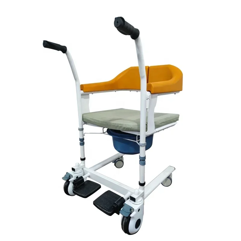 Patient Lift Chair Transit Wheelchair 180&deg; Split Seat Commode Toilet For The Elderly And Disabled patient lift chair