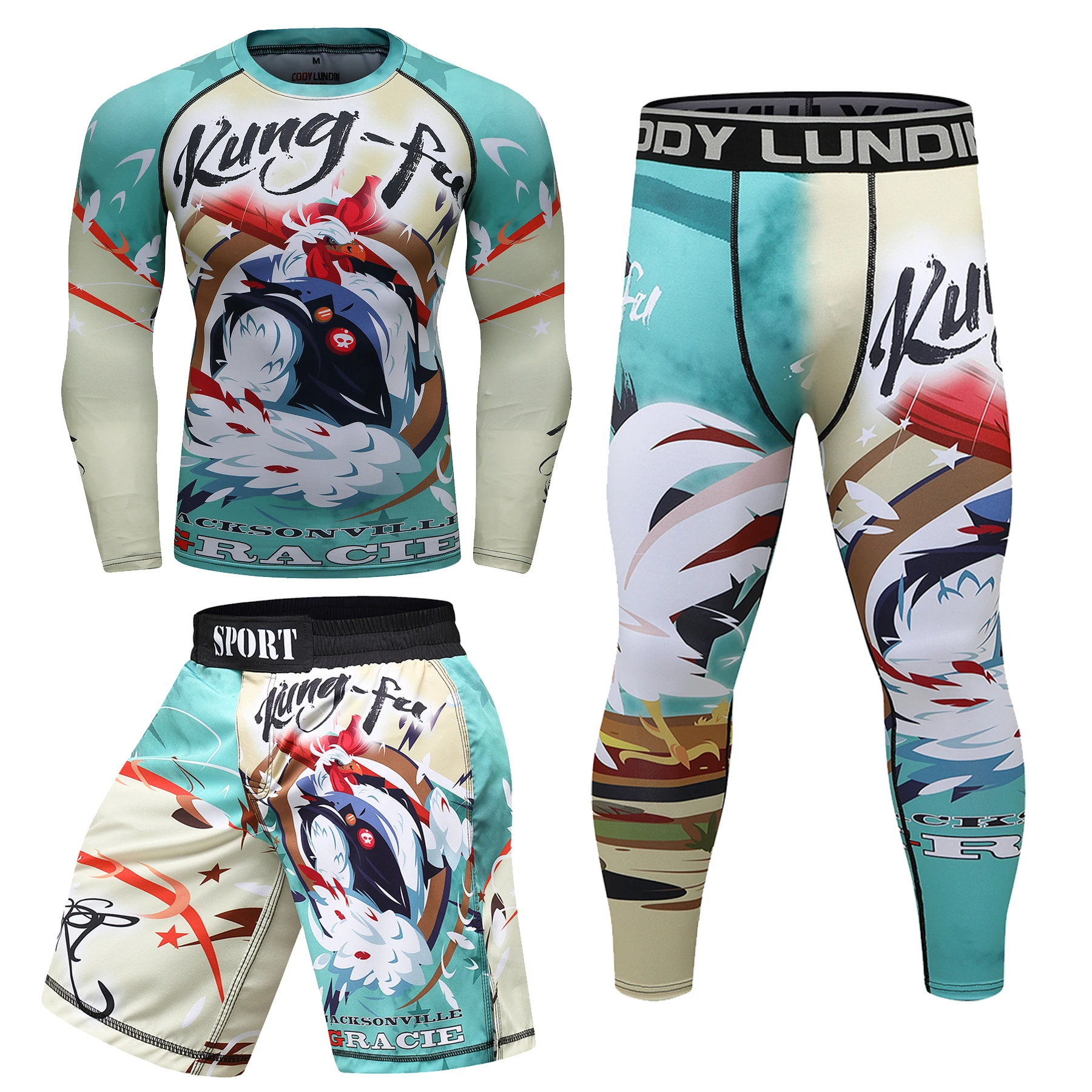 

Высокое качество, оптовая продажа, в наличии, индивидуальные эластичные шорты из полиэстера с короткими рукавами, спортивные костюмы MMA BJJ
