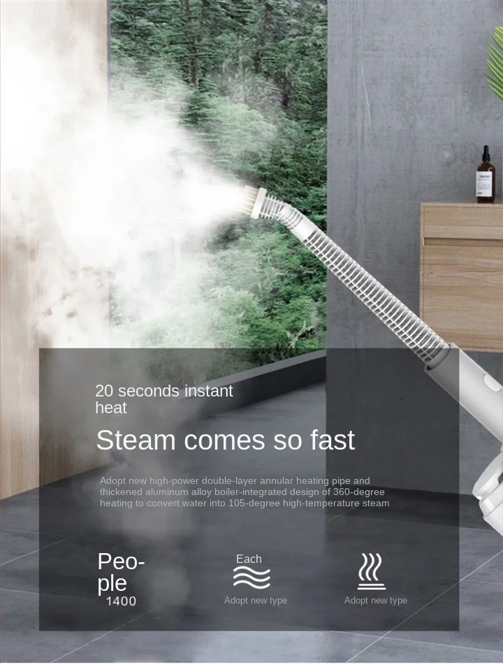 110V/220V Multi-Functional Steam Mop ,Multi-Purpose Electric Steam Mop with Adjustable  and Detachable Components 3