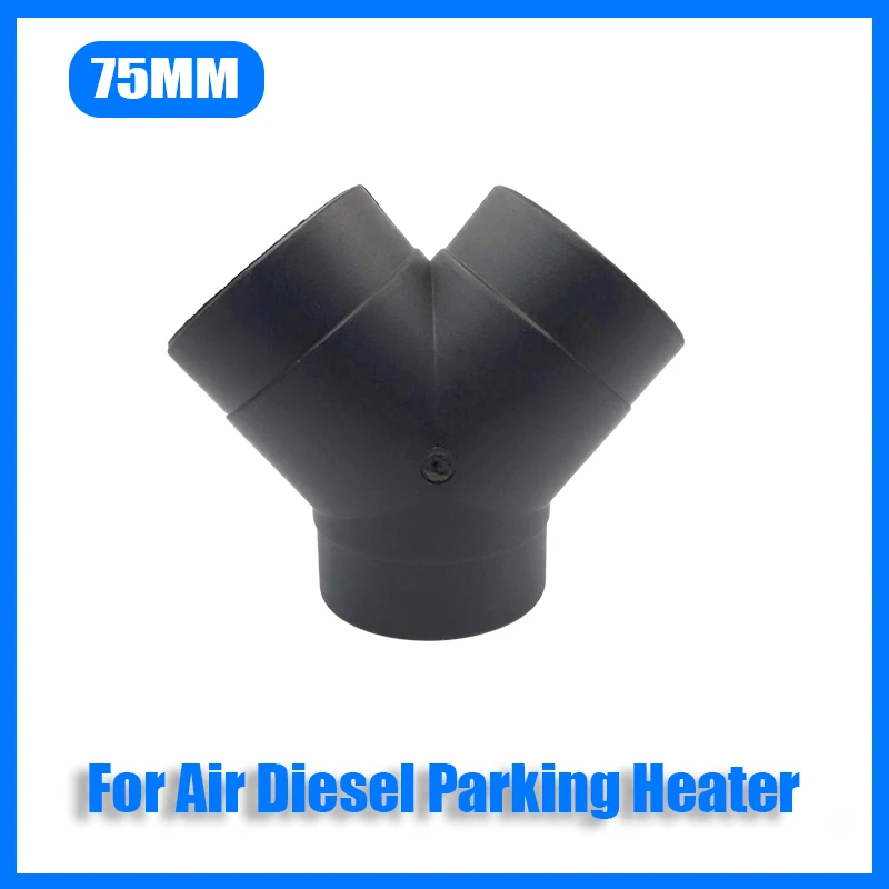 Presa Di Sfiato Aria Riscaldatore Di Parcheggio Per Auto Ducting 75Mm Y Piece Gomito Bend Tubo Connettore Di Scarico Nero Per Webasto Muslimah Diesel