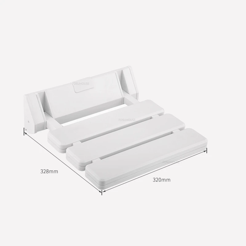Aluminum Wall-mounted Bathroom Seats Barrier-free Shower Chair Modern Folding Bathroom Stool Simple Home Porch Shoe Change Chair 6