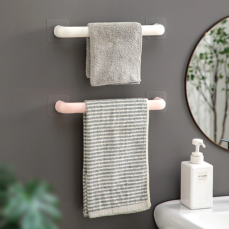 Towel Bar Wall-mounted Bathroom Towel Organizer Storage Rack Does Not Take Up Space Towels Rack for Bathroom Accessories