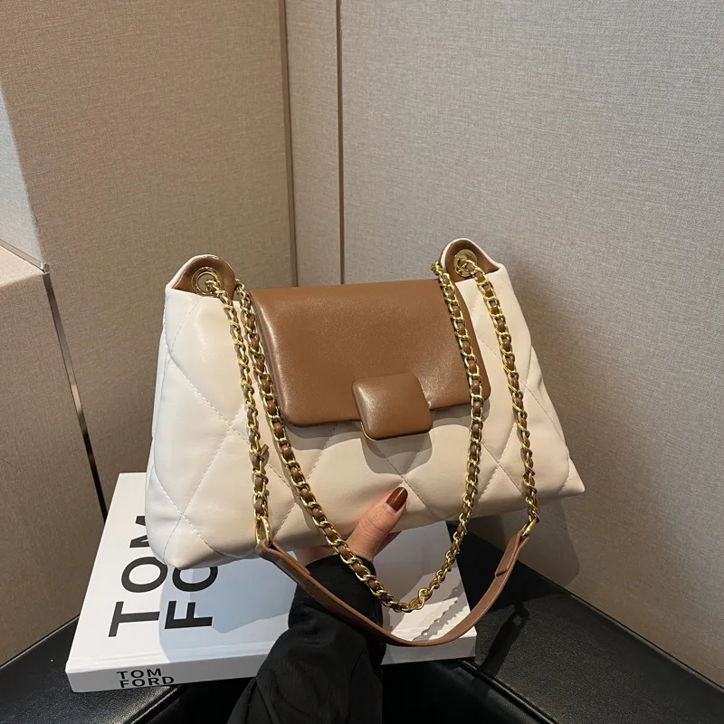 

2023 New Casual Chain Crossbody Bags for Women Fashion Simple Shoulder Bag Ladies Designer Handbags PU Leather Messenger Bags
