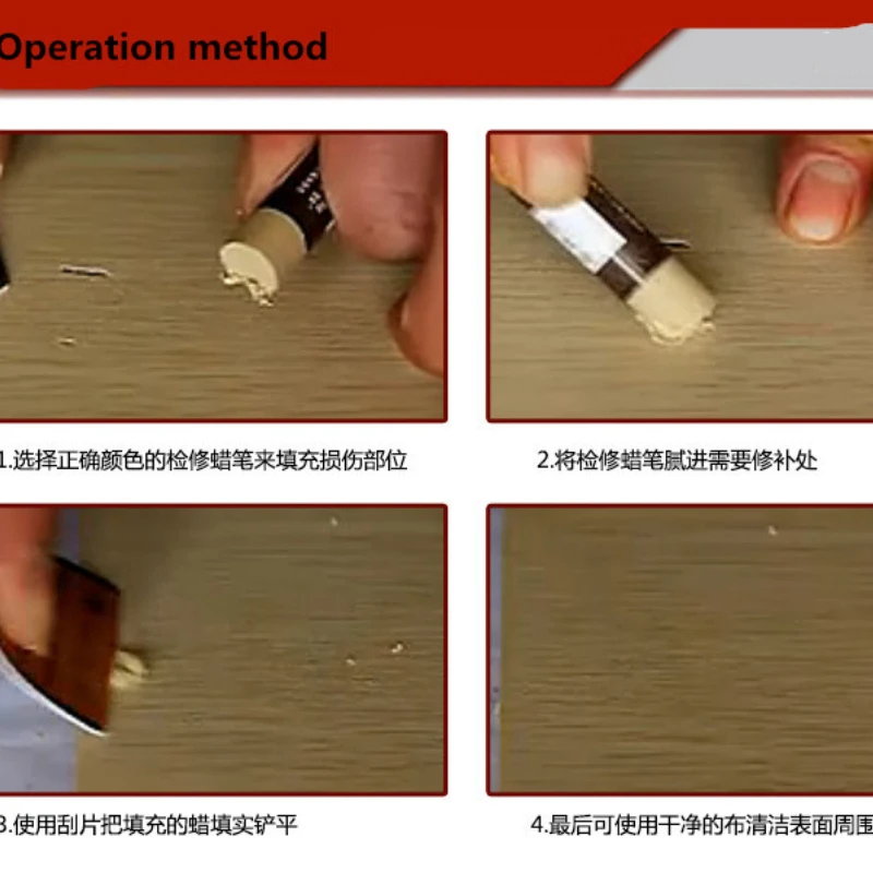 Wood Repair Kit Paint Pen Repair Furniture Paint Floor Repair Floor Wax Crayon Scratch Patch Paint Pen Wood Composite Repair Materials 14pcs/set