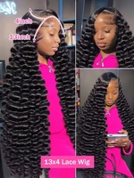 250 densité birman cheveux bouclés perruque 30 40 pouces vague lâche 13x6 HD dentelle avant perruques de cheveux humains 13x4 vague profonde frontale perruque pour les femmes 3