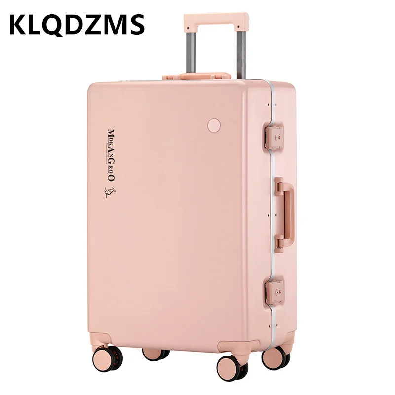 

KLQDZMS простой однотонный многоразмерный чемодан Матовый Износостойкий чехол на колесиках с защитой от царапин маленький портативный чехол для костюма