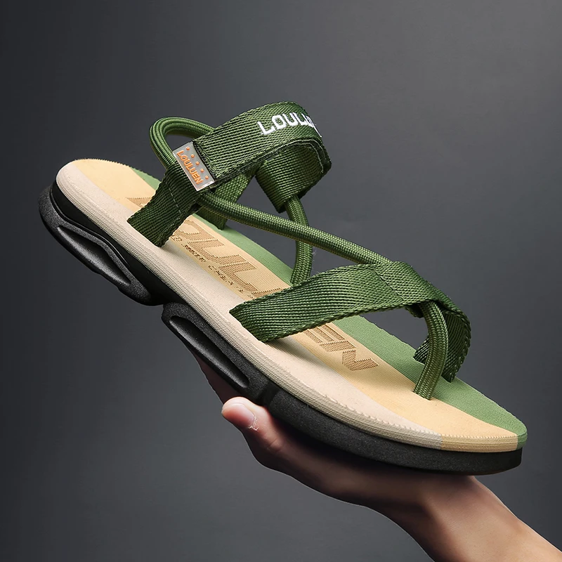 Men's Soft Sole Open Toed Slippers Suitable for Indoor Outdoor Walks Summer Beaches Anti Slip Sandals