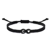 26 lettres initiales coeur Bracelets à la main réglable A-Z nom tressé Bracelets pour femmes hommes amitié bijoux