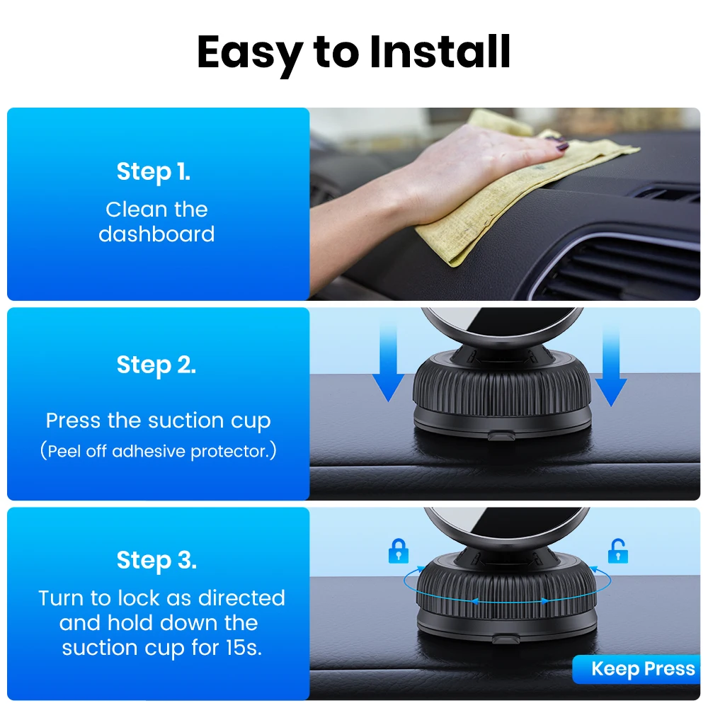 D56X For Mag-Safe Magnetic Car Phone Holder Strongest Suction Strongest Windshie