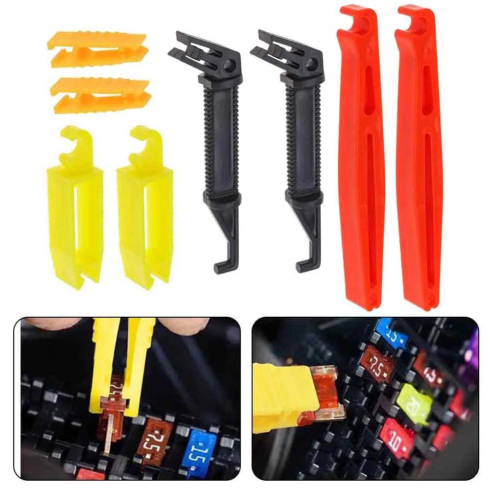 Fuse Puller Car Clips Practical Remove 6x30 Fuse 8 Pieces Plastic Tool Extractor Removal Automobile Puller
