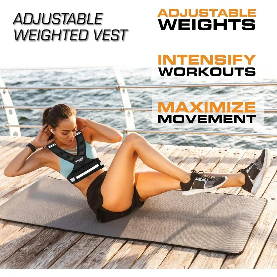 Adjustable Weighted Vest Workout Equipment, 20-32lbs Body Weight Vest for Men, Women, Kids