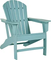 Sundown Treasure Outdoor Patio HDPE Weather Resistant Adirondack Chair, Blue 1