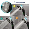 Temperature Display Turbo Propeller Shower Head High Pressure Water Saving With Stop Button Handheld Bathroom Shower Head 3