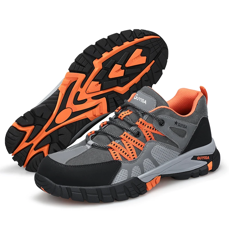 2023 Lightweight Work Safety Shoes Anti-Smashing Anti-Piercing Men Boots Wear-Resistant Non-Slip Climbing Sports Safety Boots