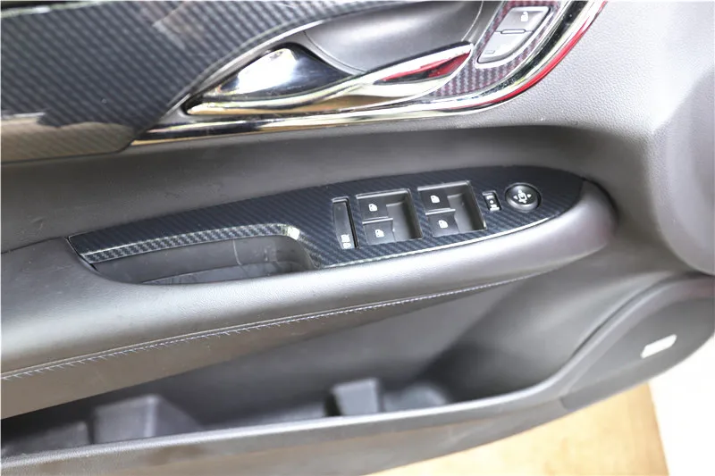 

Для Cadillac Atsl HIPS 2014-2017, модификация интерьера из красного дерева и углеродного волокна, электрорамка для окон автомобиля, автомобильные аксессуары для левой руки