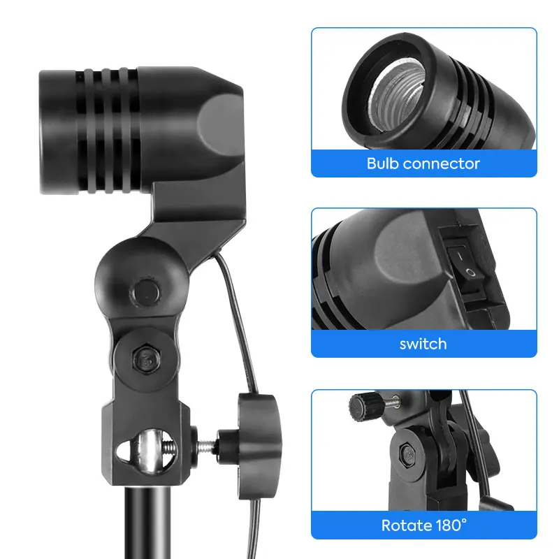 흰색 우산 사진 조명 키트 85w 조도 조절 전구 2m 스탠드 소프트 라이트 연속 반사판, 사진 스튜디오 키트용
