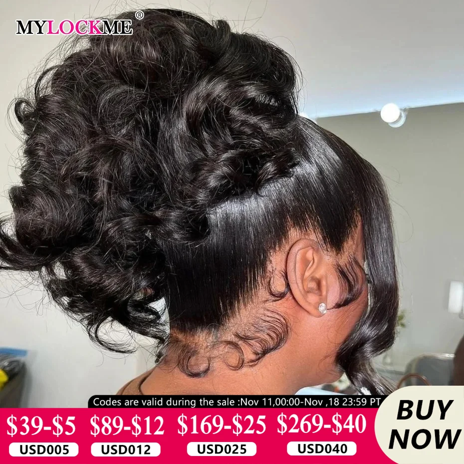 Human Hair Wigs 100% Human Hair Body Wave 360 Full Lace Wig Indian Hunan Hair 13x4 HD Lace Frontal Wig Pre Plucked Remy Long