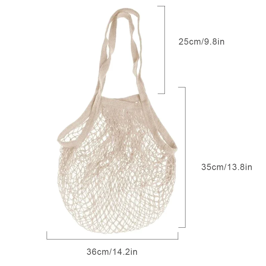 Cotton String Shopping Tote Bags 1/2pcs Fruit Vegetable Storage Organizer Reusable Washable Grocery Eco Friendly Mesh Bags