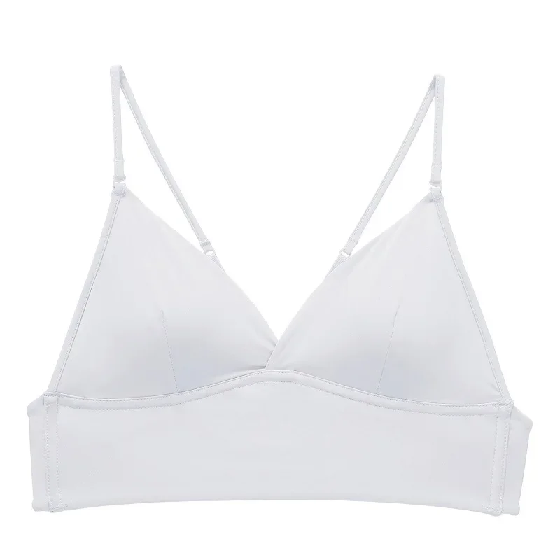 Sexy U Backless Bras for Women Underwear Comfort Ice Silk Wireless Bralette Top Thin Seamless Lingerie Plus Size Bras for Women