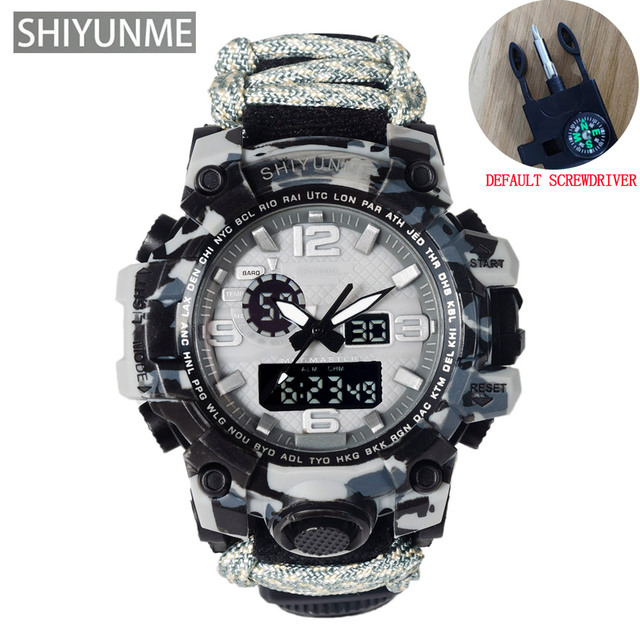 Men Military Watch LED Quartz Waterproof Male Wristwatch Fashion Outdoor Sports Digital Clock Watches Relogio Masculino