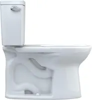 Drake Two-Piece Elongated 1.6 GPF Universal Height TORNADO FLUSH Toilet with CEFIONTECT Cotton White CST776CSFG#01 2