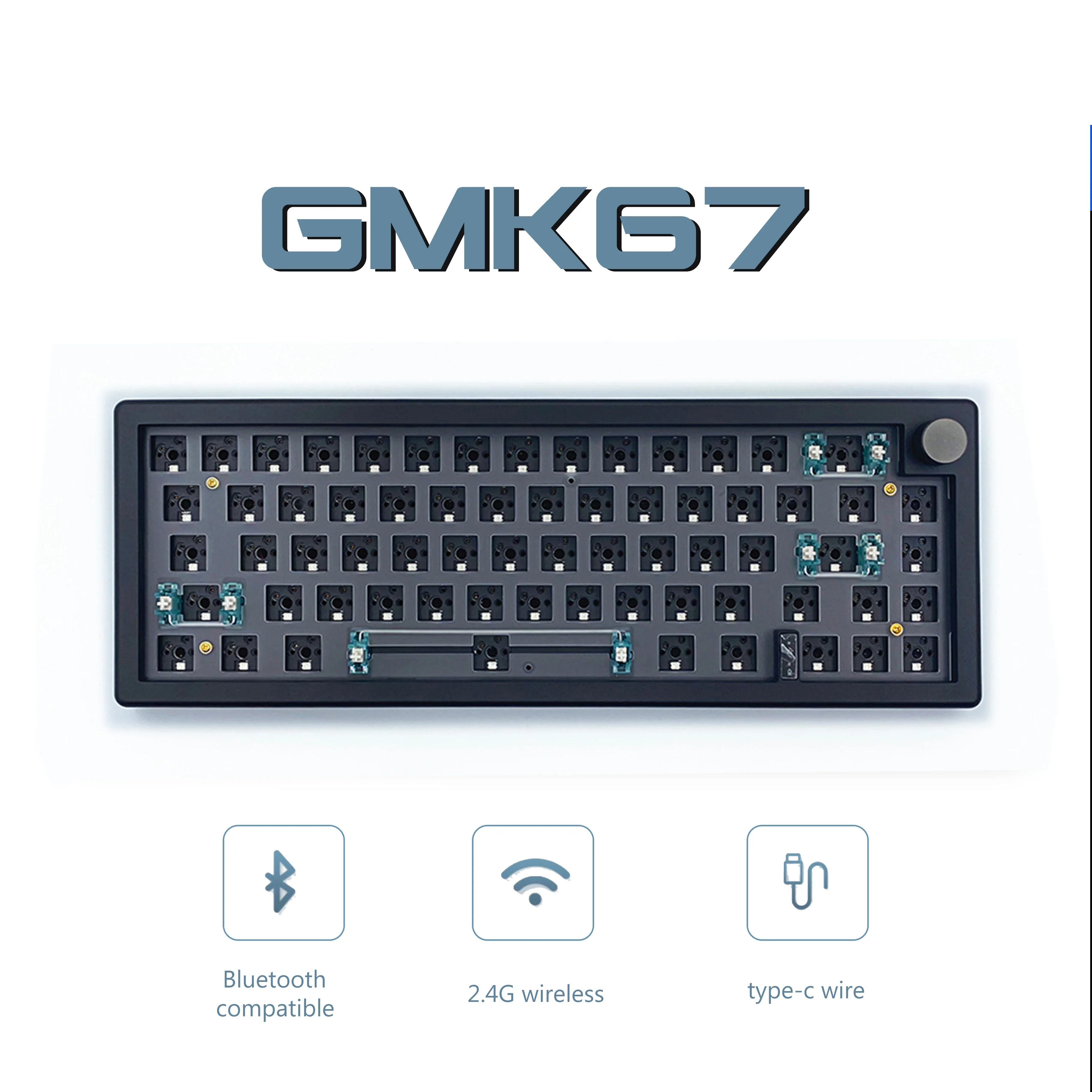 게임용 기계식 키보드 핫 스왑 가능 Bluetooth 2.4G RGB 백라이트 가스켓 구조 키보드 3 모드 맞춤형 키보드 67K