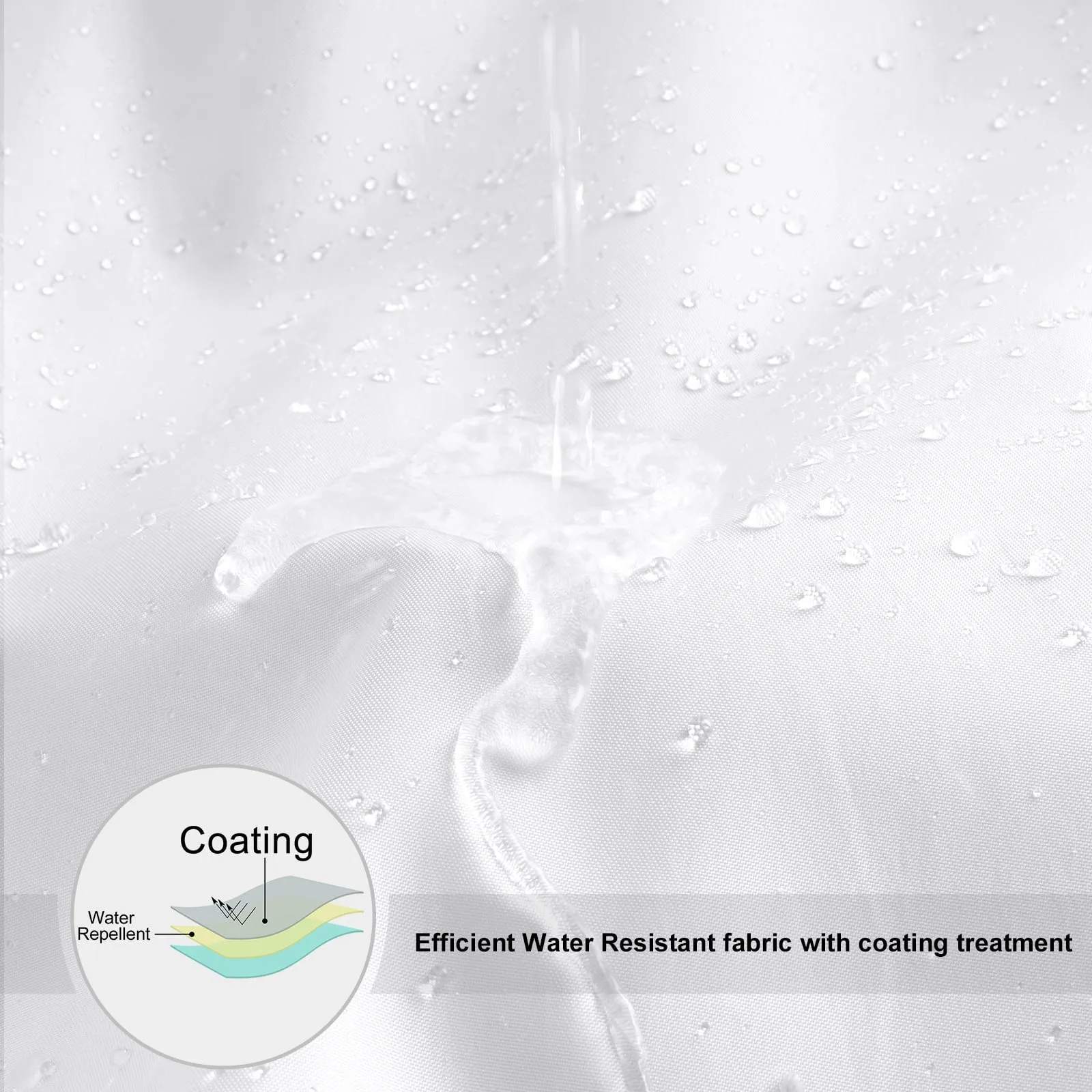 Shower Curtain 180 X 190 Cm White Textile Anti Mould Shower Rod Cover Clear Bathroom Curtain Liner Heavy Duty 84