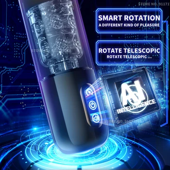 Automatic Telescopic Rotation Sucking Male Masturbator Cup Vagina Pocket Blowjob Suction For Men Masturbation Thrusting Sex Toy
