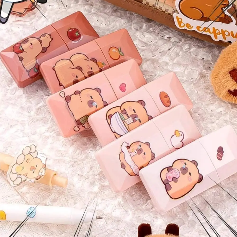 Capybara 대용량 무소음 교정 테이프, 그라데이션 컬러 교정 밴드, 학교 사무실 문구, 36M, 6PCs/세트