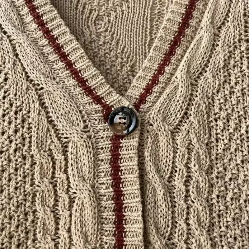 Autumn Leaves Cardigan Women Fall Winter Red Embroidered Knitted Sweater Female Maple Leaf Oversized Cardigan Y2k Folklore Girl 3