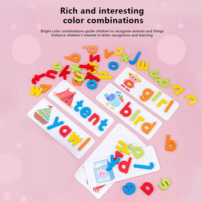 Spelling Word Game English Early Education Cognitive Word Spelling CHILDREN'S Enlightenment Educational Toys 3