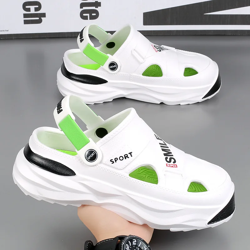 

Fashion Men Outdoor Sandals Slippers Beach Comfortable Thick Soft Sole Clogs Men Casual Shoes Garden Shoes Mens Beach Sandals 46