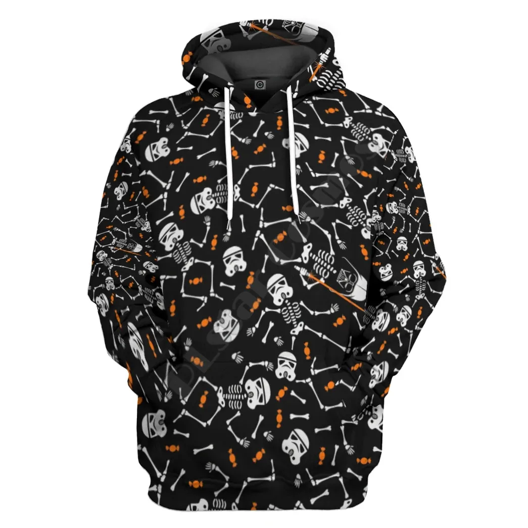 Halloween Skeleton Stormtrooper 3D All Over Printed Hoodies Streetwear Women For Men Pullover/Sweatshirt/Zipper Hoodies