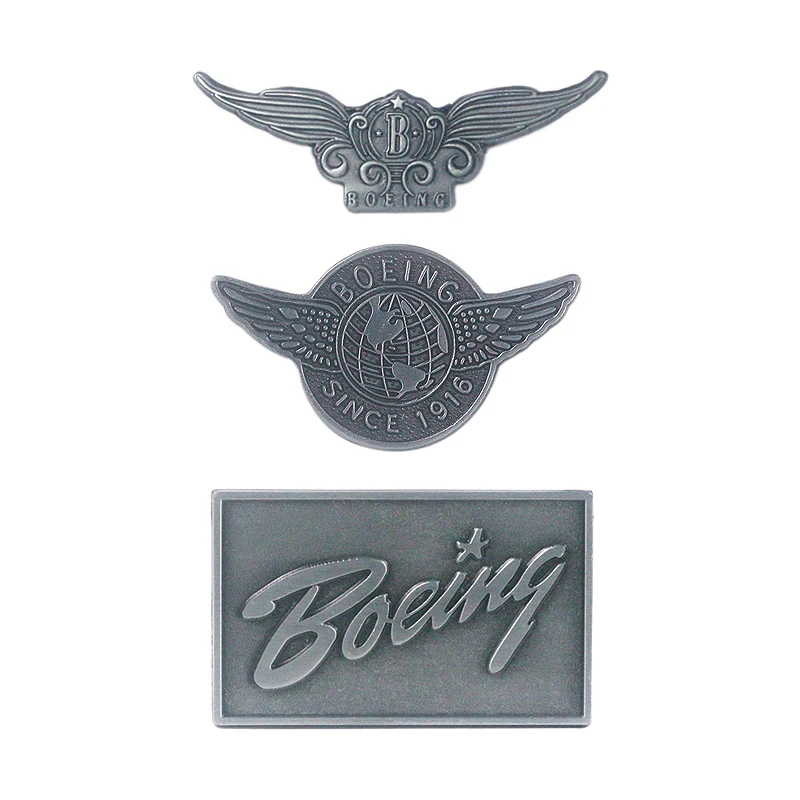 

Mini Boeing Grey Gray Badge Vintage Medal Gray Pin Wing Design Special Personality Gift for Filght Crew Pilot Airman